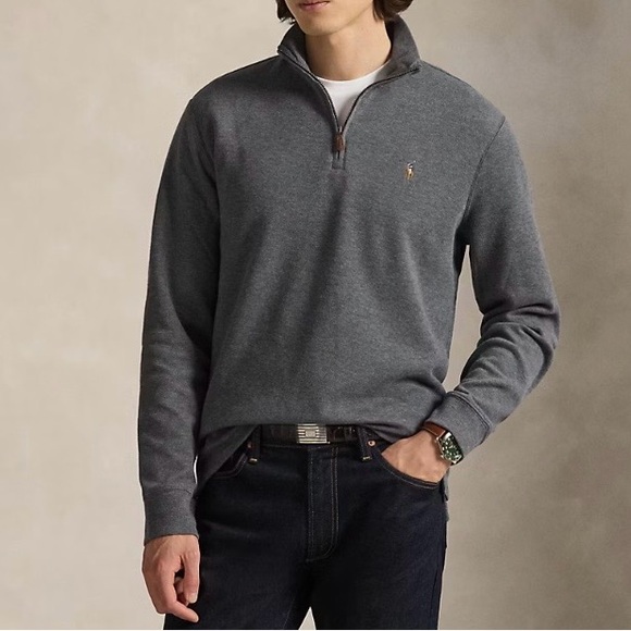 Ralph Lauren Other - Polo Ralph Lauren Estate Rib 1/4 Zip Pullover Knit Sweater Gray Men's 2XB